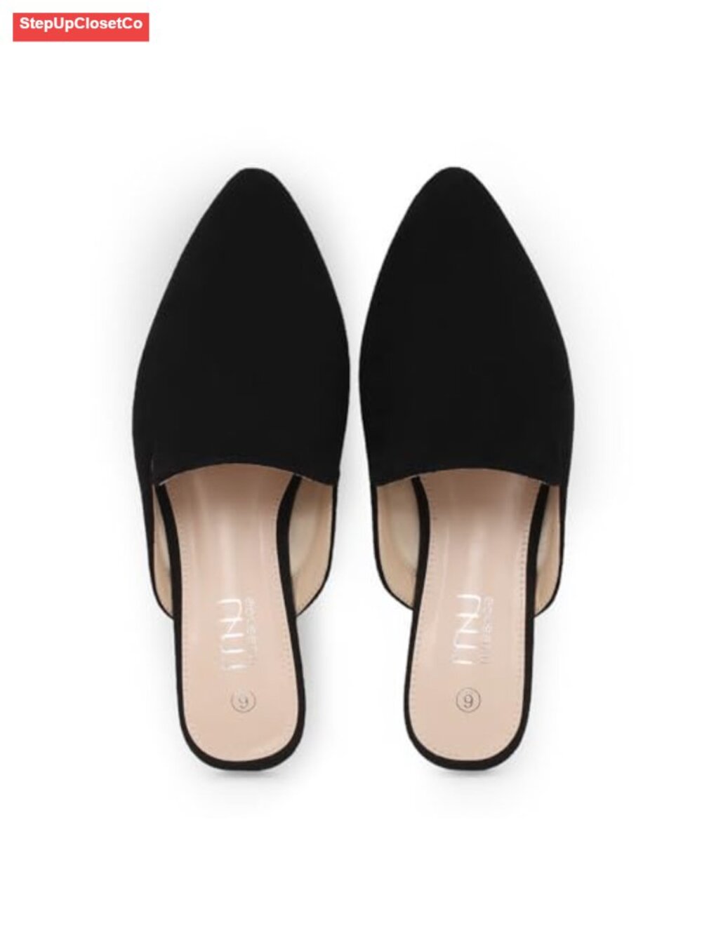 Womens Pointed Toe Mule Flats Slip On Backless Loafers Memory Foam Comfort Shoes
